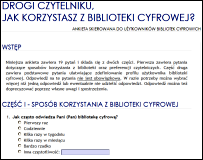 Ankieta skierowana do użytkowników bibliotek cyfrowych